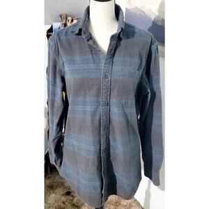 Eddie Bauer Mens Cotton  Blue Flannel Shirt Size Small Cabincore Preppy Normcore